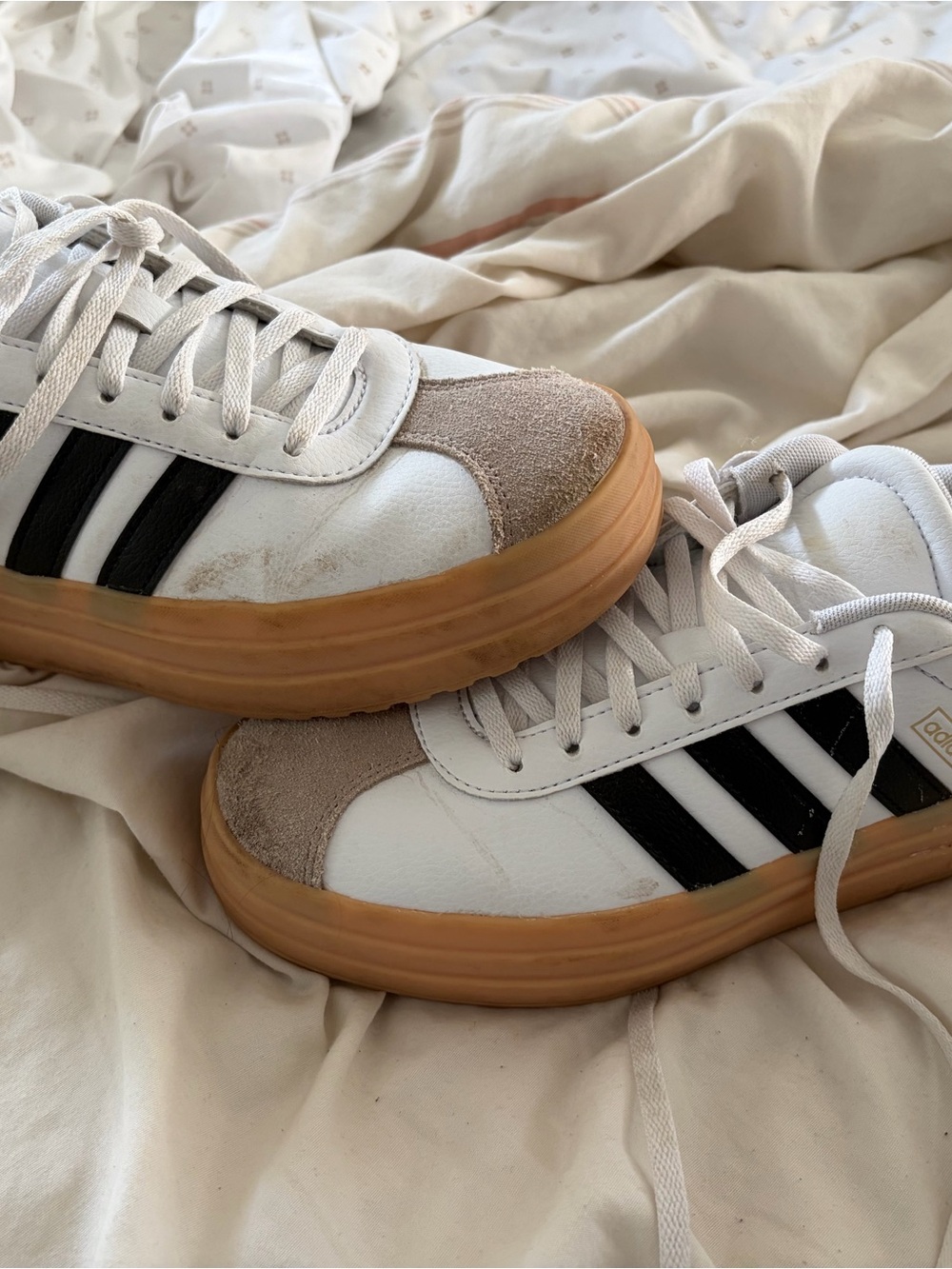 adidas White Low-Top Athletic Sneakers - Picture 2 of 3